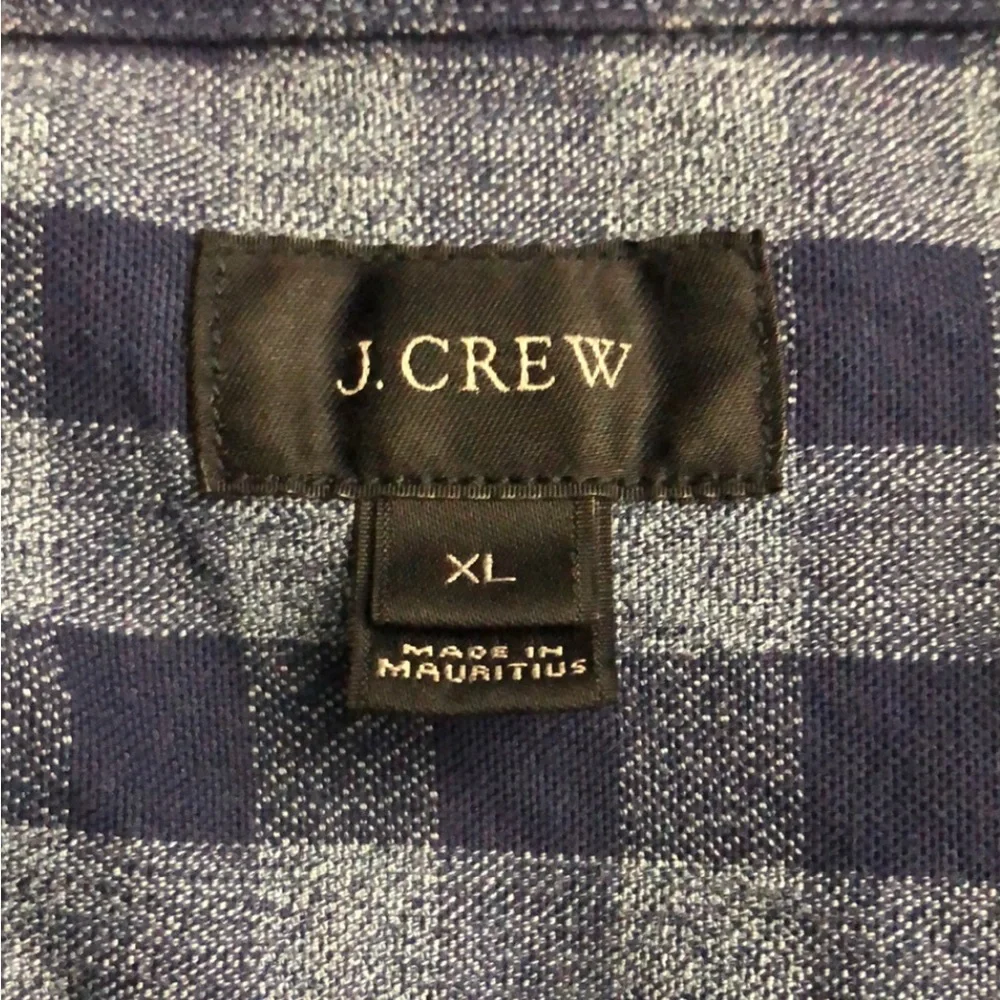 J. Crew Blue Checkered Gingham Button Down Shirt